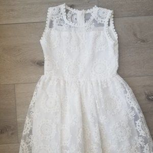 White Lace Dress Girls Size 6